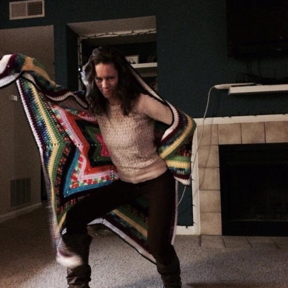 ⭐️HANDCRAFTED CROCHET STAR BLANKET⭐️ - Picture 6 of 6